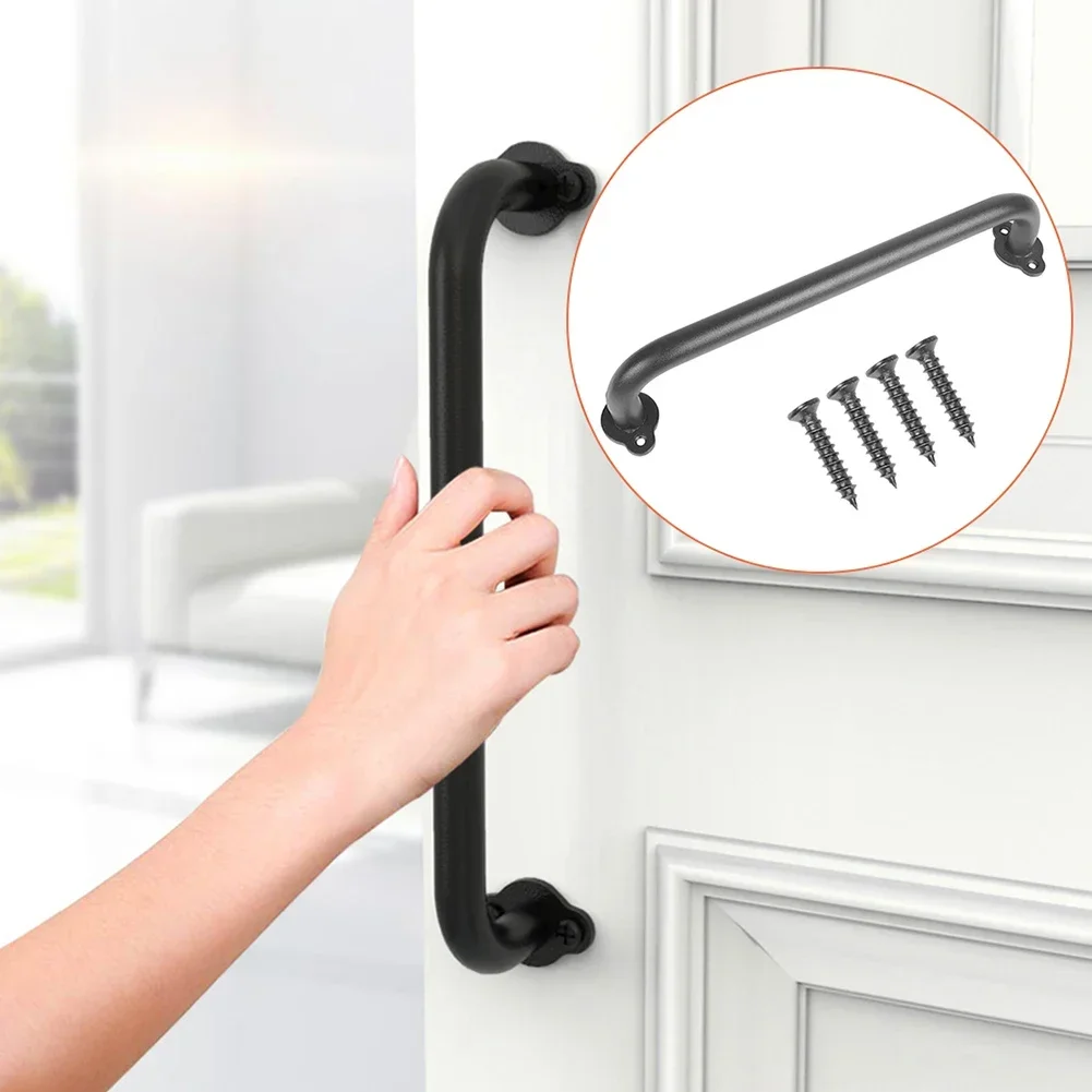 Furniture Hardware Black - Poignée de porte de grange coulissante,
