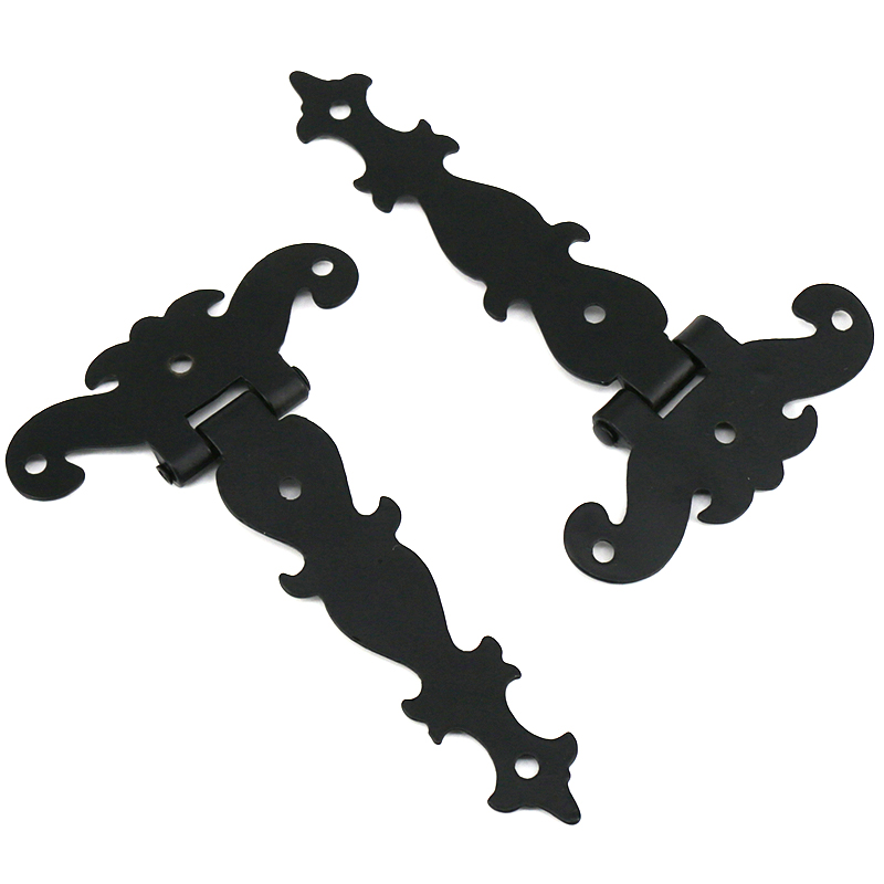 Furniture Hardware Black - Lot de 2 charnières robustes noires