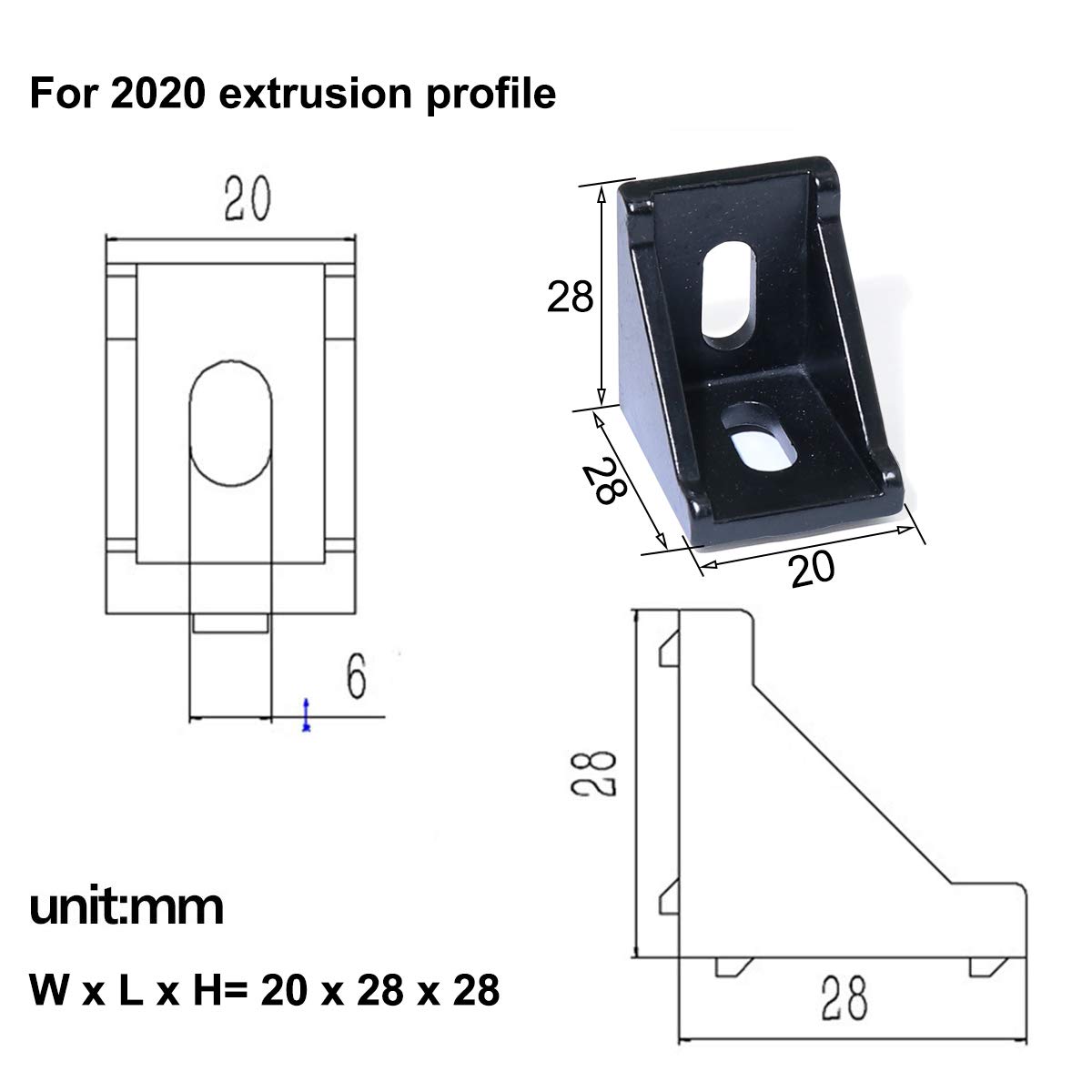 5 pièces/10 pièces 2020 3030 s - Corner Bracket Angle avis et prix