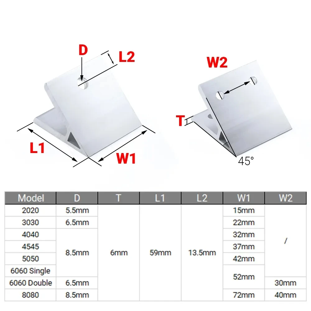 Support d'angle d'angle de 45  - Corner Bracket Angle avis et prix
